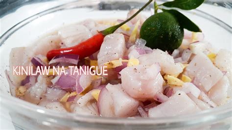 Kinilaw na Tanigue Recipe (Fish Ceviche) .